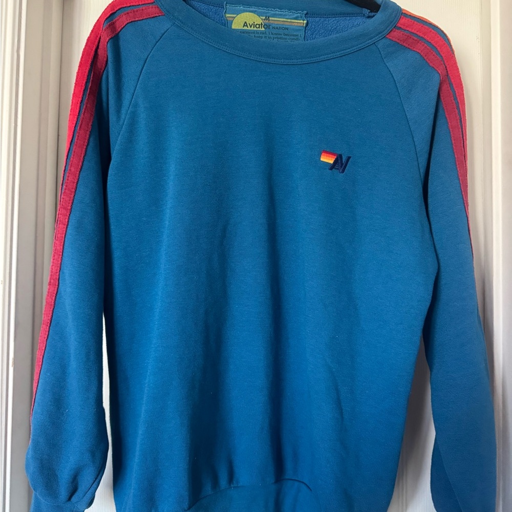 Aviator Nation Blue Crewneck
